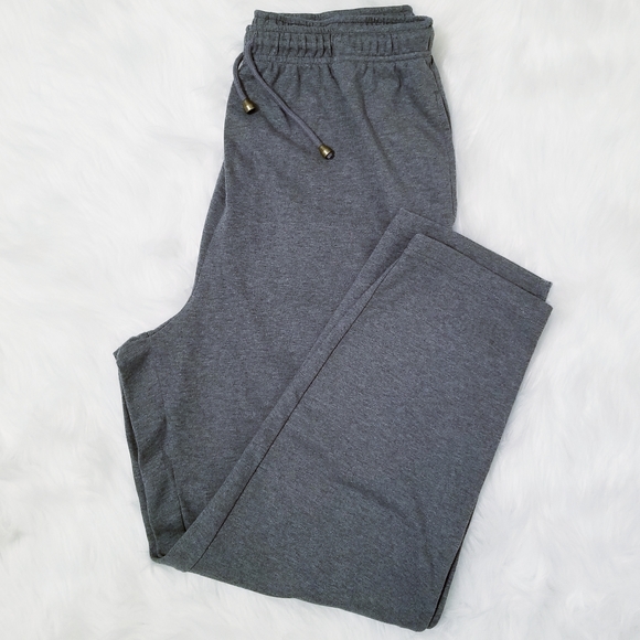 Bechamel Pants - Bechamel Grey Drawstring Sweatpants Tapered Ankle